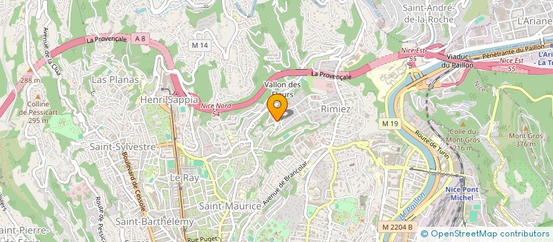 localisation de l'entreprise SCI AZUR PROM à NICE