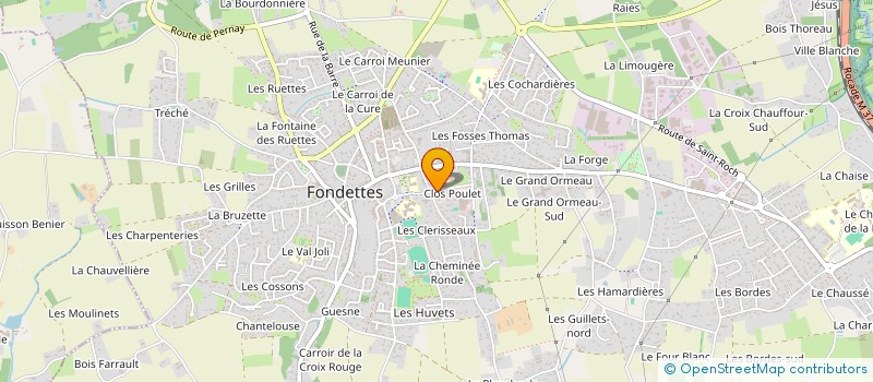 localisation de l'entreprise SCI AZURE DU SERPOLET à FONDETTES