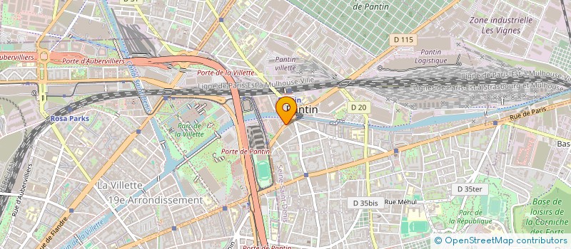localisation de l'entreprise SCI AZV  PANTIN