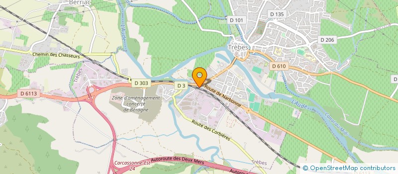 localisation de l'entreprise SCI AZZAT  TREBES