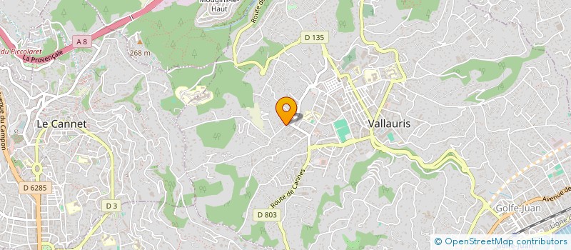 localisation de l'entreprise SCI B 10 à VALLAURIS