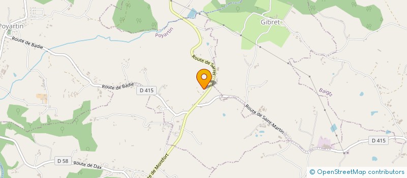 localisation de l'entreprise SCI B 5  POYARTIN