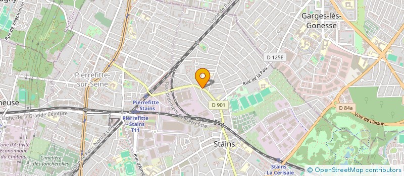 localisation de l'entreprise SCI B.A. à STAINS