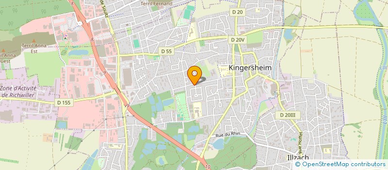 localisation de l'entreprise SCI B.A.F.A  KINGERSHEIM