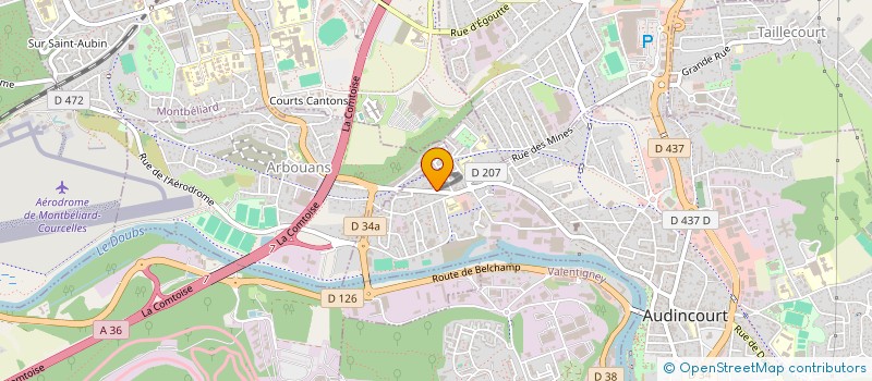 localisation de l'entreprise SCI B.A IMMOBILIER  AUDINCOURT