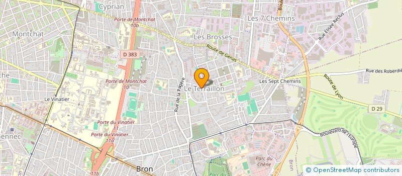 localisation de l'entreprise SCI B AND B  BRON