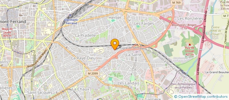 localisation de l'entreprise SCI B.B.A.63  CLERMONT-FERRAND