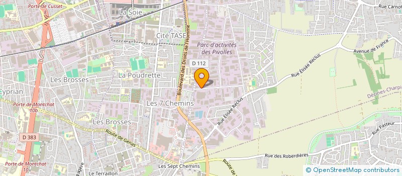 localisation de l'entreprise SCI B.B.J.  DECINES-CHARPIEU