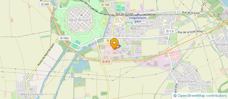 localisation de l'entreprise SCI B-BE  VOLGELSHEIM