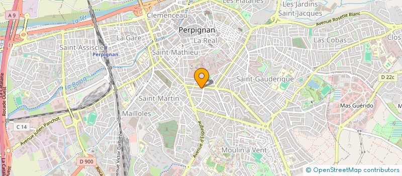 localisation de l'entreprise SCI B.C.G.  PERPIGNAN