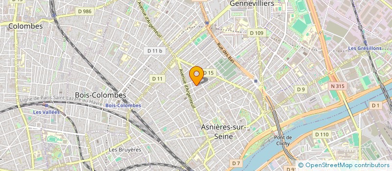 localisation de l'entreprise SCI B.C.I. à ASNIERES-SUR-SEINE
