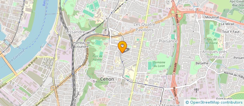 localisation de l'entreprise SCI B-C-P  CENON