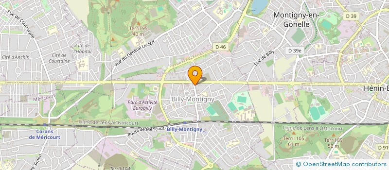 localisation de l'entreprise SCI B.D. à BILLY-MONTIGNY