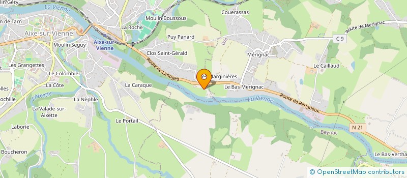 localisation de l'entreprise SCI B DE LA BROSSE à AIXE-SUR-VIENNE