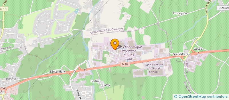 localisation de l'entreprise SCI B DE SEINE  BEYCHAC-ET-CAILLAU