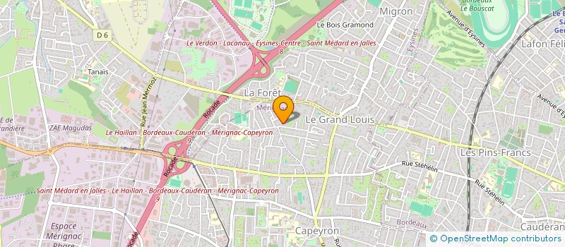 localisation de l'entreprise SCI B.E.A.  MERIGNAC