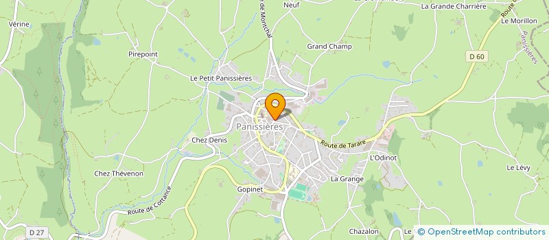 localisation de l'entreprise SCI B.E. IMMO  PANISSIERES