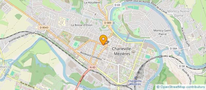 localisation de l'entreprise SCI B.E.T.  CHARLEVILLE-MEZIERES