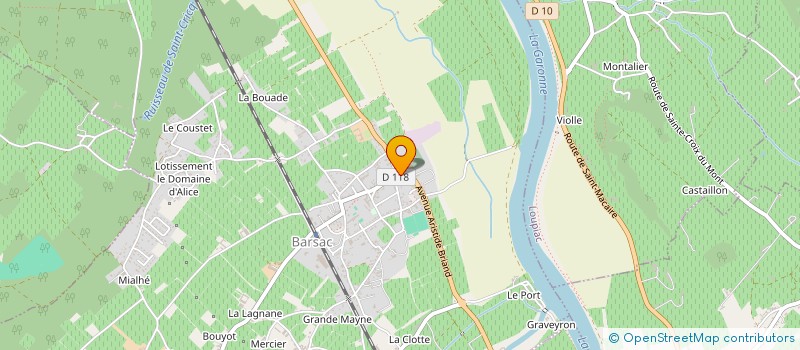 localisation de l'entreprise SCI B ET A  BARSAC