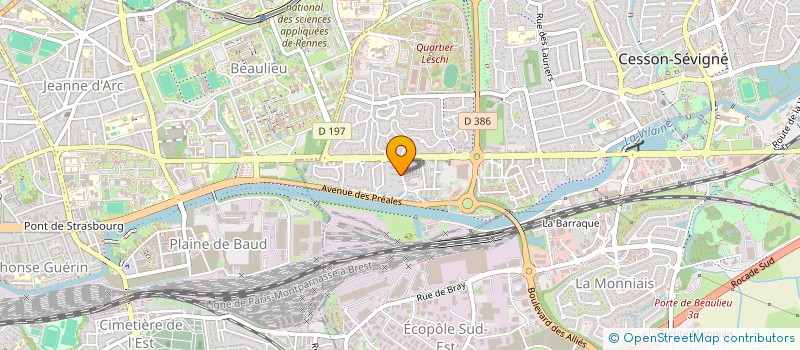 localisation de l'entreprise SCI B.F.  CESSON-SEVIGNE