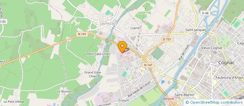 localisation de l'entreprise SCI B.F.I à COGNAC