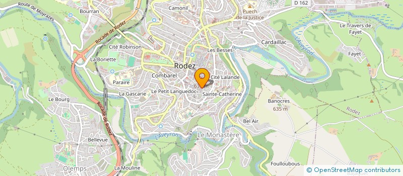 localisation de l'entreprise SCI B.F. PROJETS  RODEZ