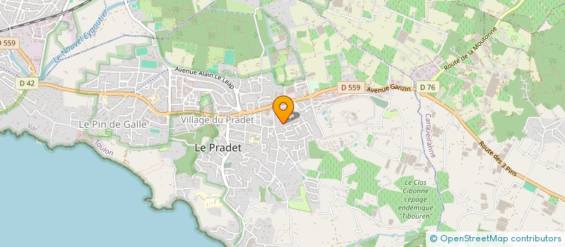 localisation de l'entreprise SCI B.F.R.  LE PRADET