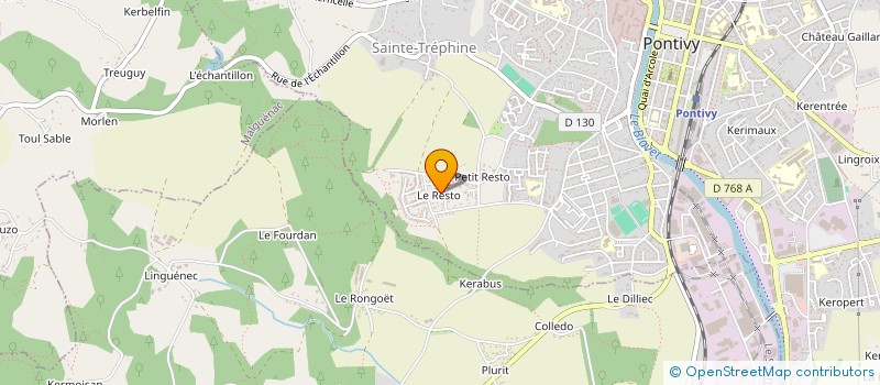 localisation de l'entreprise SCI B.F.V.P.  PONTIVY