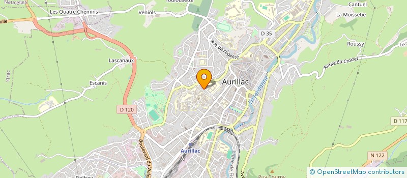 localisation de l'entreprise SCI B. FOURNIER à AURILLAC