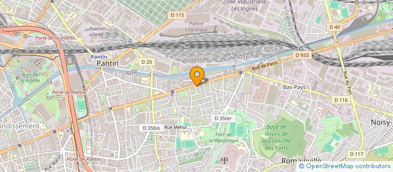 localisation de l'entreprise SCI B.H à PANTIN