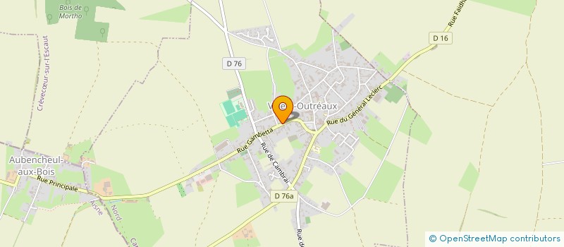 localisation de l'entreprise SCI B&H  VILLERS-OUTREAUX