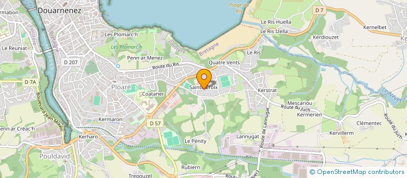 localisation de l'entreprise SCI B.I.B  DOUARNENEZ