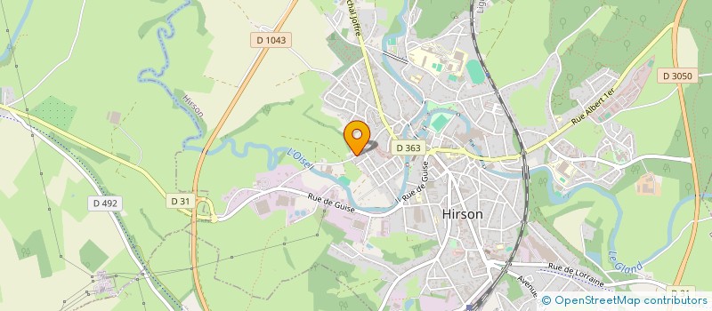 localisation de l'entreprise SCI B I O  HIRSON