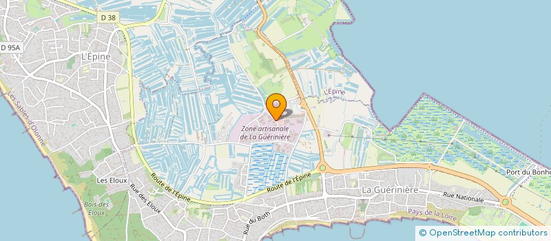 localisation de l'entreprise SCI B.J.  LA GUERINIERE