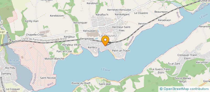 localisation de l'entreprise SCI B J  GUIPAVAS