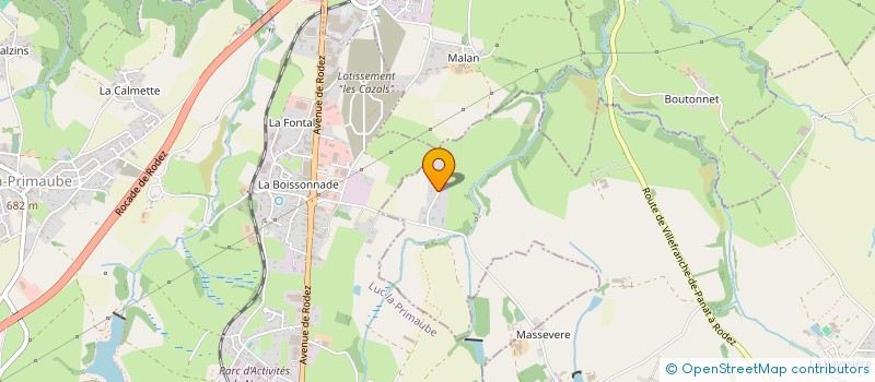 localisation de l'entreprise SCI B.J.  LUC-LA-PRIMAUBE