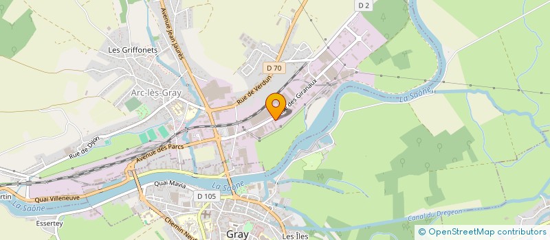 localisation de l'entreprise SCI B.J.  ARC-LES-GRAY