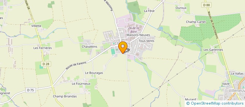 localisation de l'entreprise SCI B J B V  CHALEINS