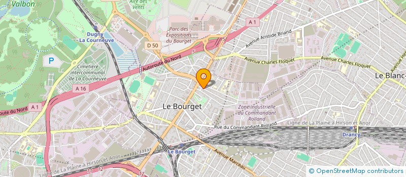 localisation de l'entreprise SCI B.K.M à LE BOURGET
