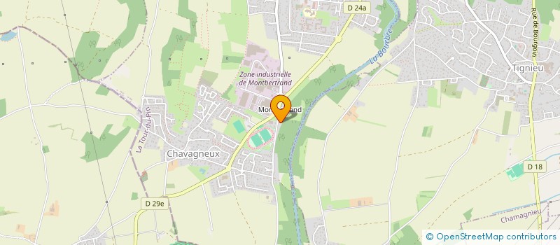 localisation de l'entreprise SCI B.L.V.  CHARVIEU-CHAVAGNEUX