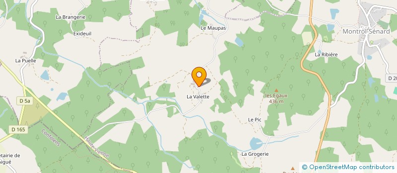 localisation de l'entreprise SCI B LA VALETTE à MONTROL-SENARD