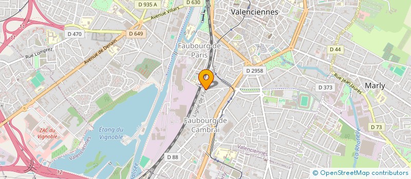 localisation de l'entreprise SCI  B.M.B.  VALENCIENNES