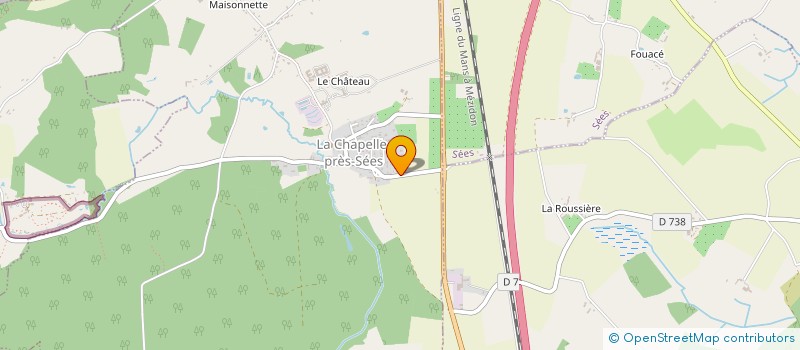 localisation de l'entreprise SCI B.M.I  LA CHAPELLE-PRES-SEES