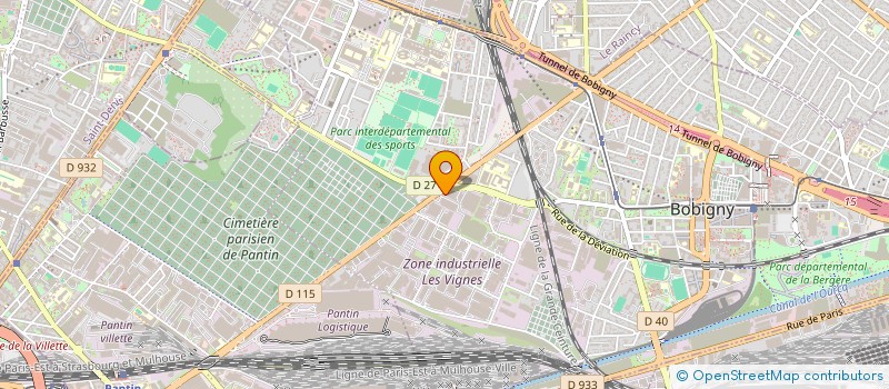 localisation de l'entreprise SCI B M J  BOBIGNY