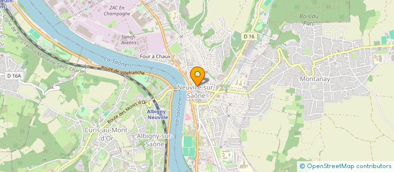 localisation de l'entreprise SCI B.M.P.  NEUVILLE-SUR-SAONE