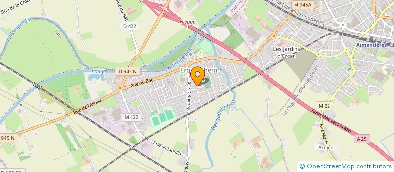 localisation de l'entreprise SCI B.M.S  ERQUINGHEM-LYS