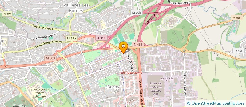 localisation de l'entreprise SCI B MIRA à METZ