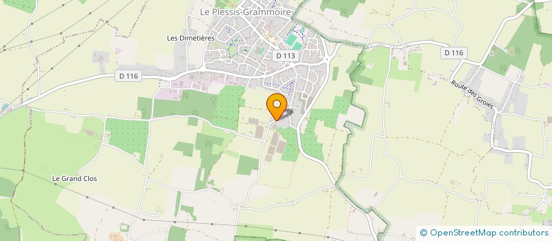 localisation de l'entreprise SCI B MONFRILOUX  LE PLESSIS-GRAMMOIRE
