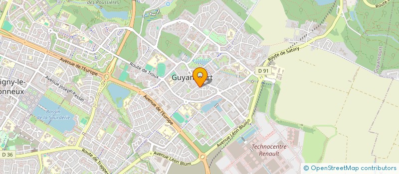 localisation de l'entreprise SCI B N IMMO  GUYANCOURT