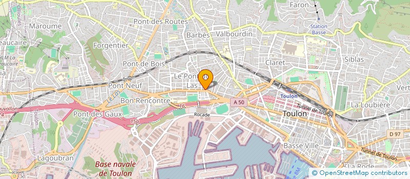 localisation de l'entreprise SCI B.O.  TOULON